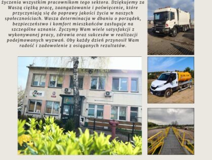 Życzenia z okazji Dnia Pracownika Komunalnego