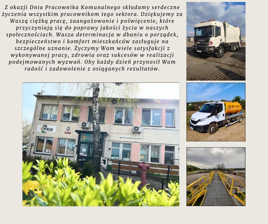 Życzenia z okazji Dnia Pracownika Komunalnego